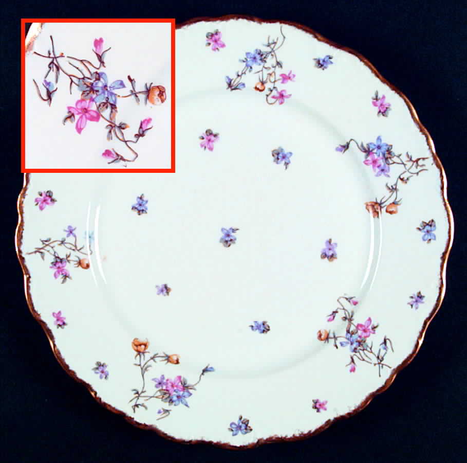 Violets Dinner Plate by Lanternier-1