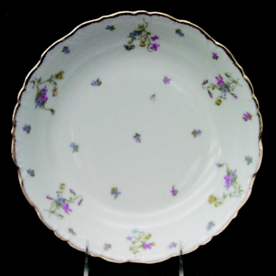 Violets 10" Round Vegetable Bowl by Lanternier-1