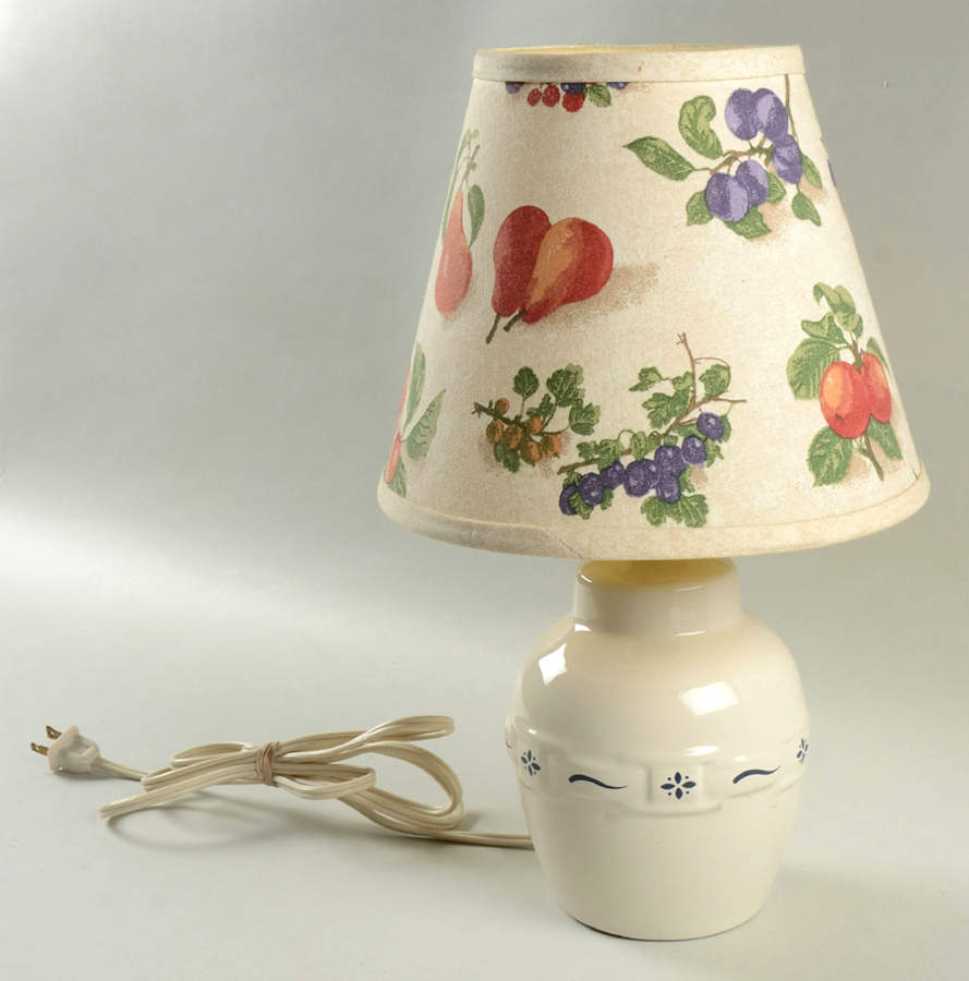 Woven Traditions Classic Blue 15" Electric Lamp & Shade by Longaberger-1