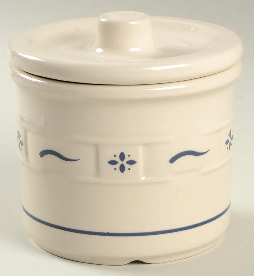 Woven Traditions Classic Blue 1 Pint Crock & Lid by Longaberger-1