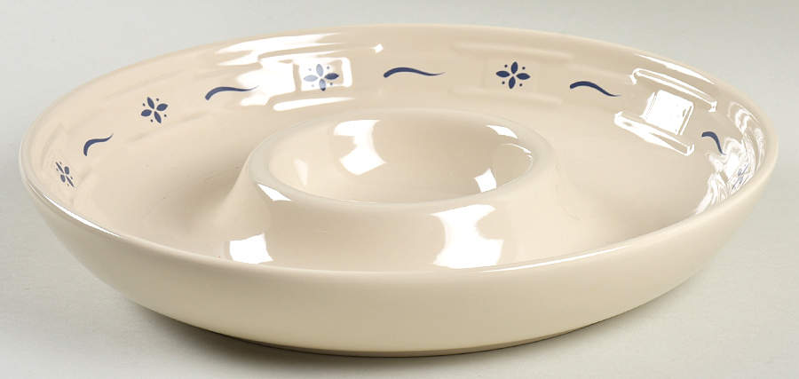 Woven Traditions Classic Blue 1 Piece Chip & Dip by Longaberger-1
