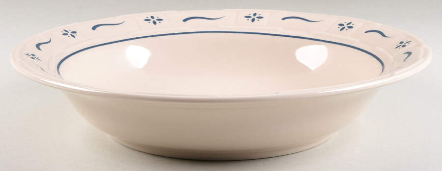 Woven Traditions Classic Blue 12" Large Salad Serving Bowl by Longaberger-1