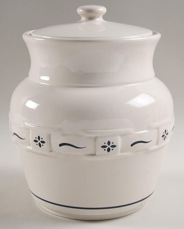Woven Traditions Classic Blue Large Canister & Lid by Longaberger-1