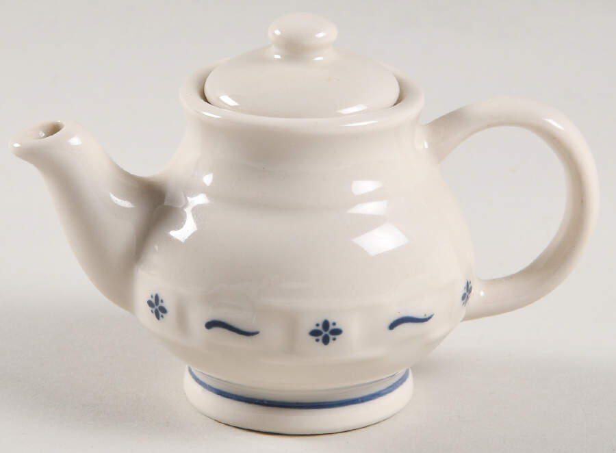 Woven Traditions Classic Blue Mini Teapot & Lid by Longaberger-1