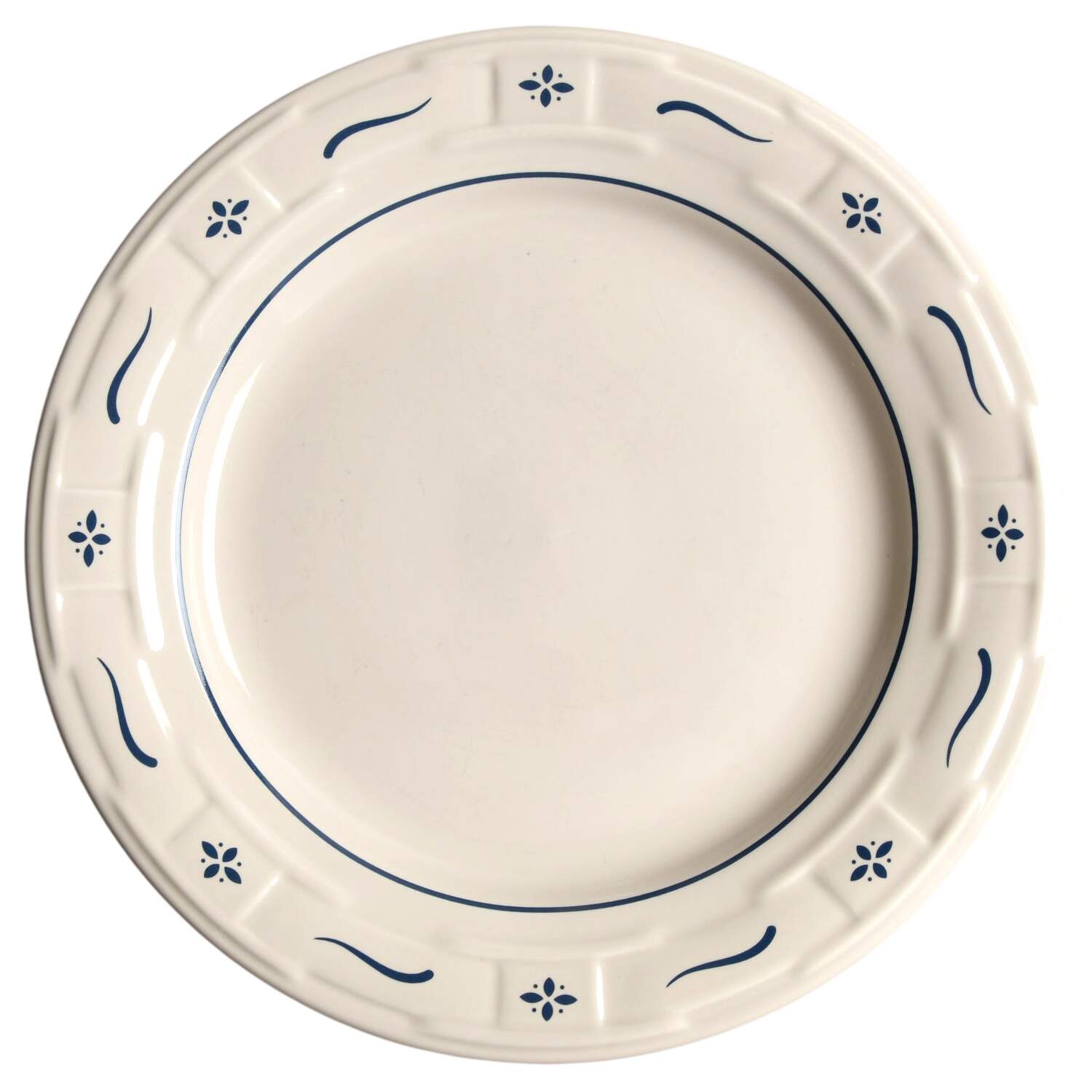 Woven Traditions Classic Blue Dinner Plate by Longaberger-1