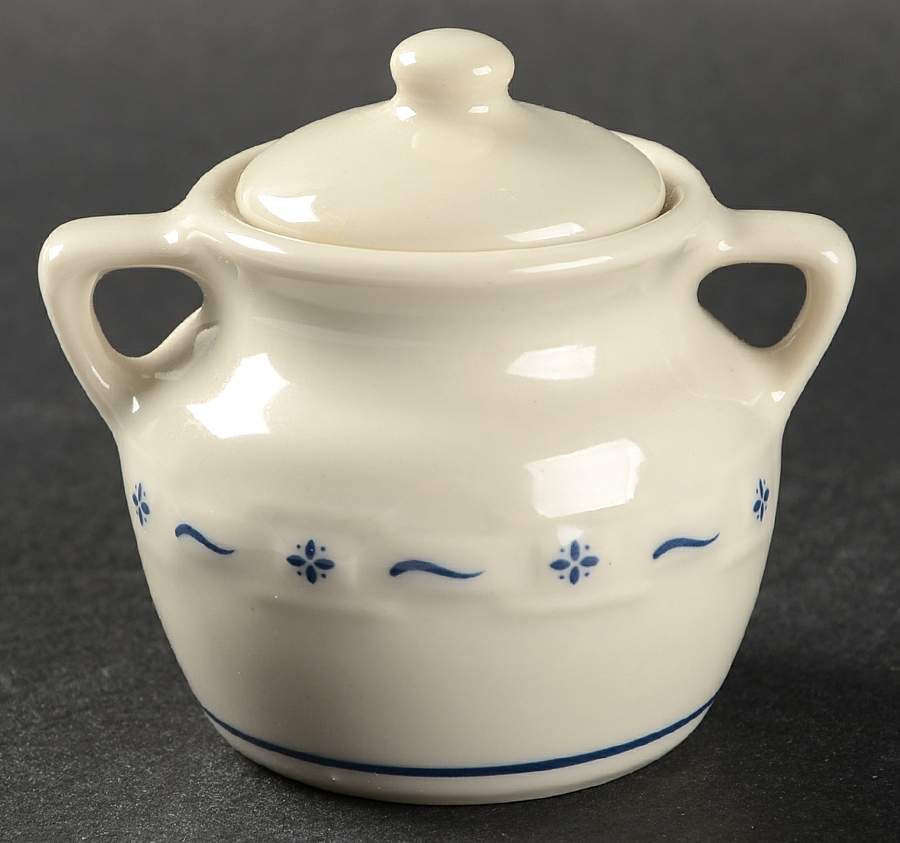Woven Traditions Classic Blue Miniature Cookie Jar & Lid by Longaberger-1