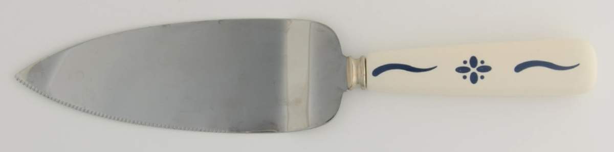 Woven Traditions Classic Blue Pie & Cake Server with Stainless Blade by Longaberger-1
