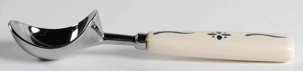 Woven Traditions Classic Blue Ceramic Handled Ice Cream Scoop by Longaberger-1