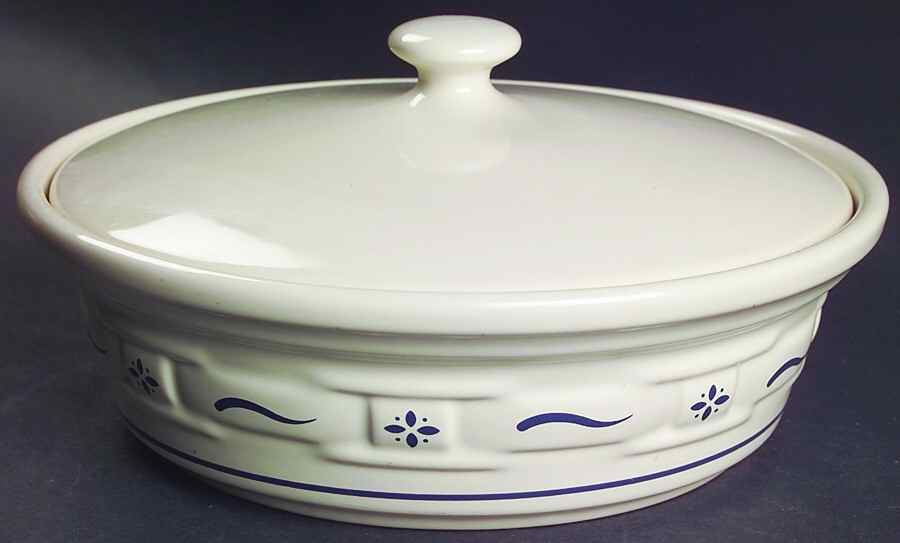 Woven Traditions Classic Blue 1 Qt Round Covered Casserole by Longaberger-1