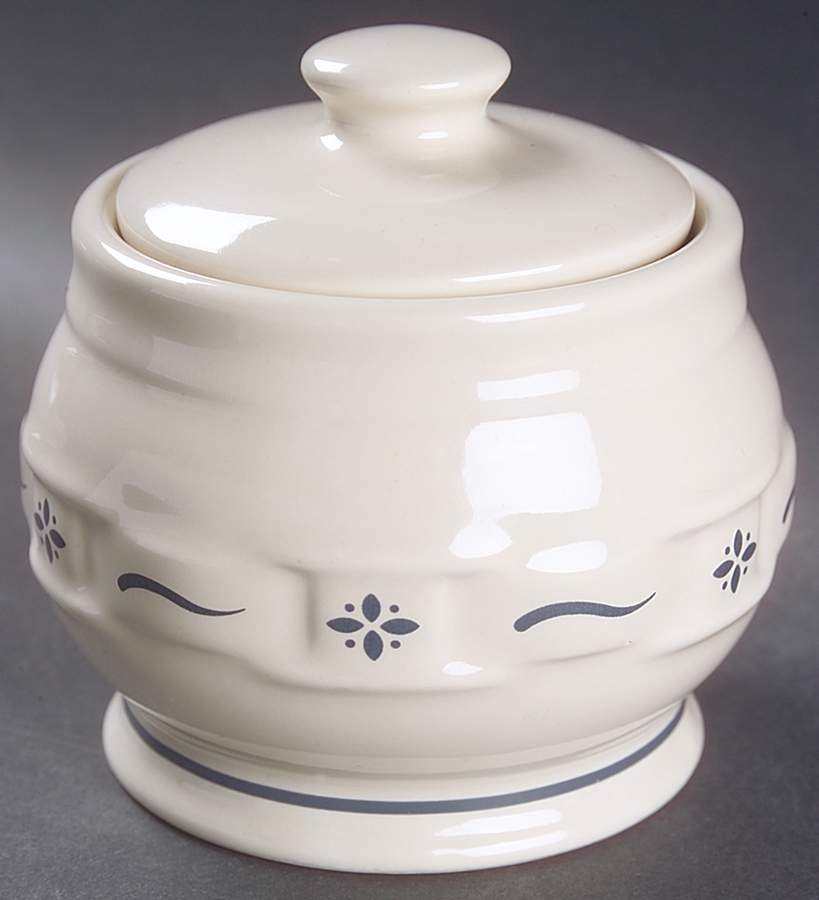 Woven Traditions Classic Blue Sugar Bowl & Lid by Longaberger-1