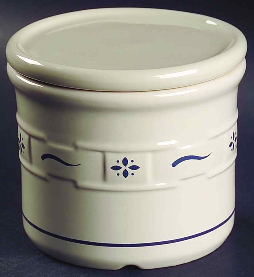 Woven Traditions Classic Blue 1 Pint Crock with Coaster Lid by Longaberger-1