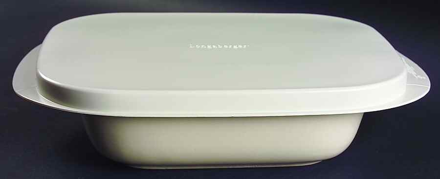 Woven Traditions Classic Blue 11" Sqaure Baker & Plastic Lid by Longaberger-1