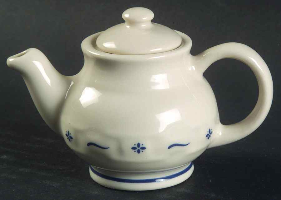 Woven Traditions Classic Blue Miniature Teapot & Lid by Longaberger-1