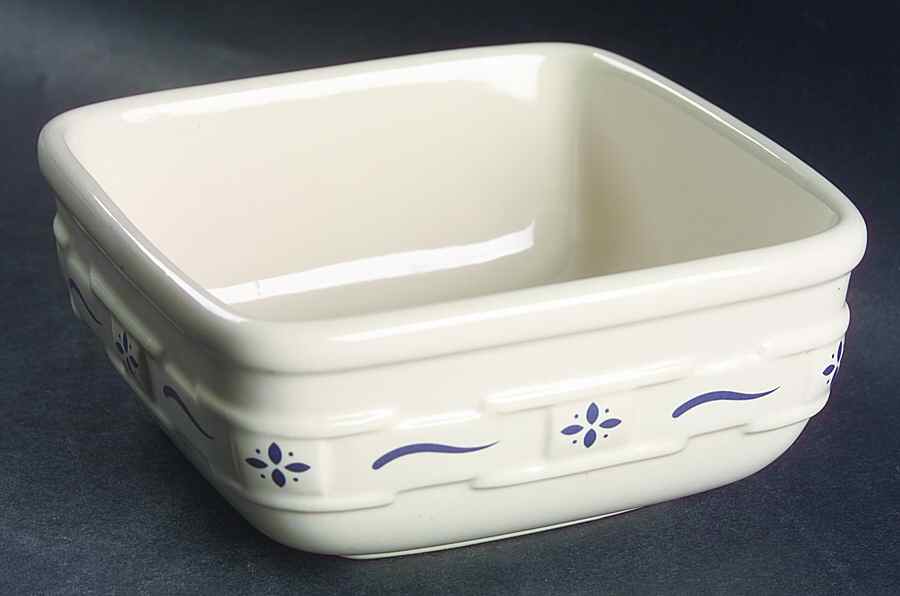 Woven Traditions Classic Blue Square Cereal Bowl by Longaberger-1