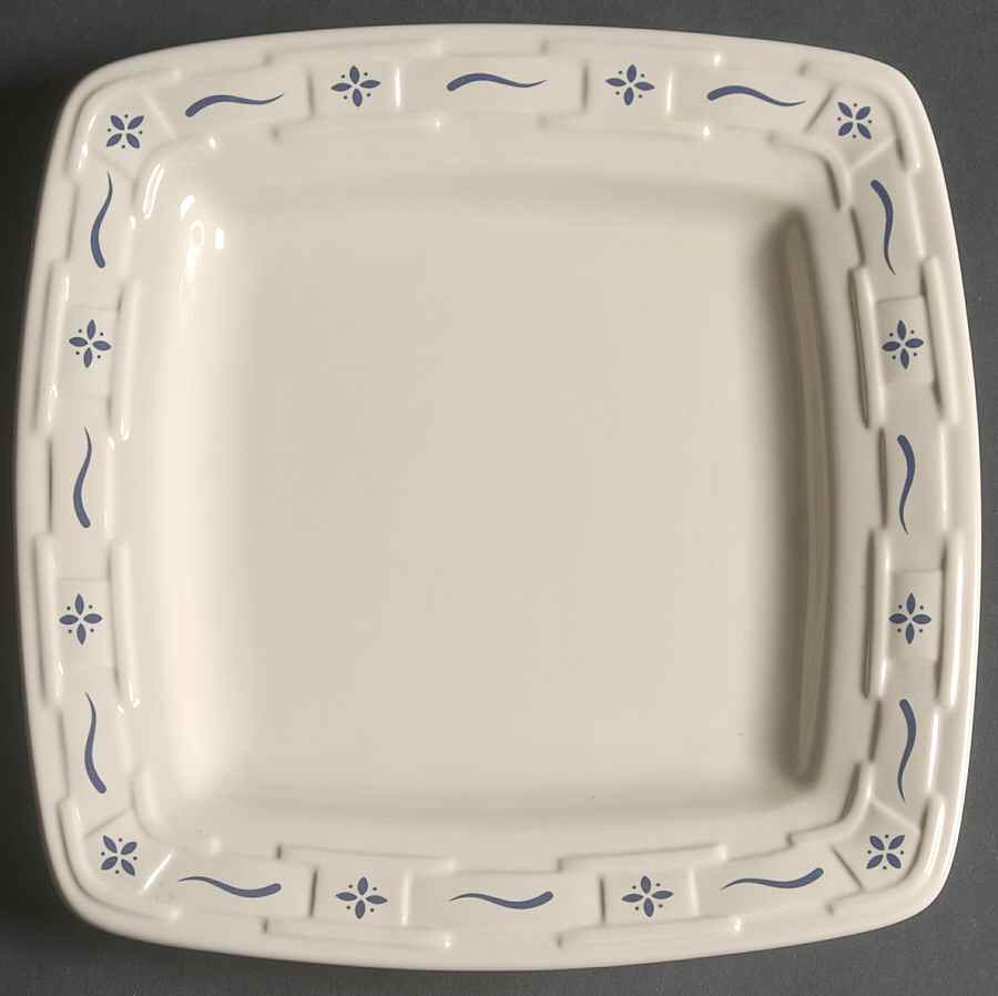 Woven Traditions Classic Blue Square Luncheon Plate by Longaberger-1