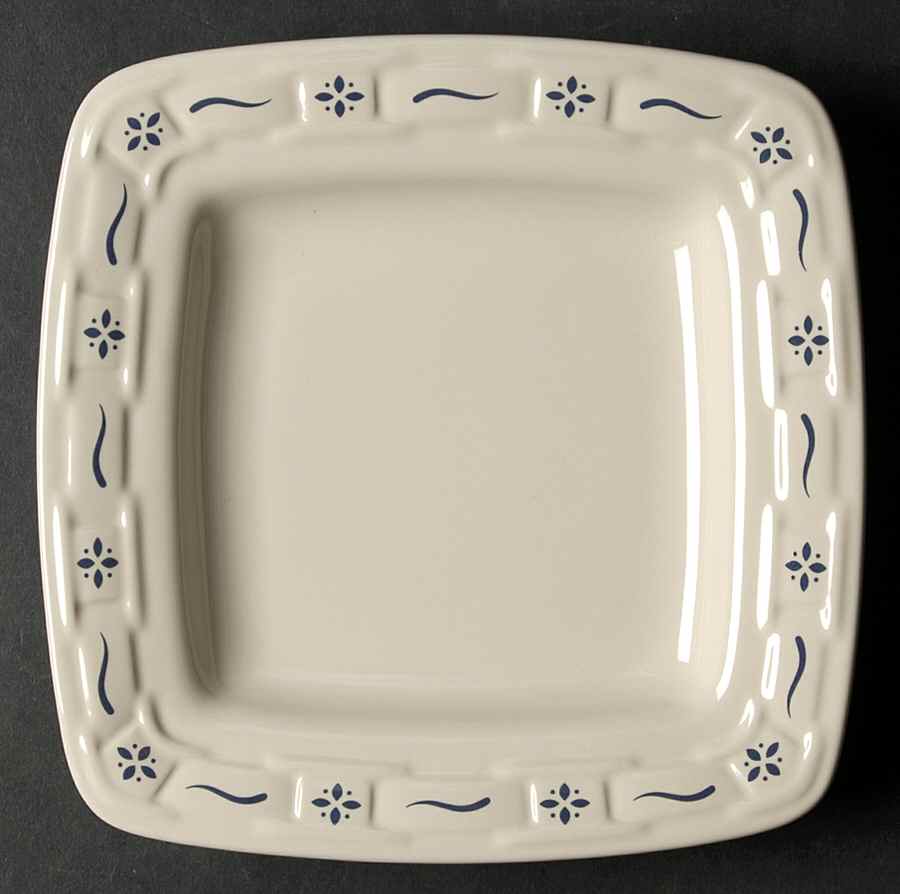 Woven Traditions Classic Blue Square Bread & Butter Plate by Longaberger-1