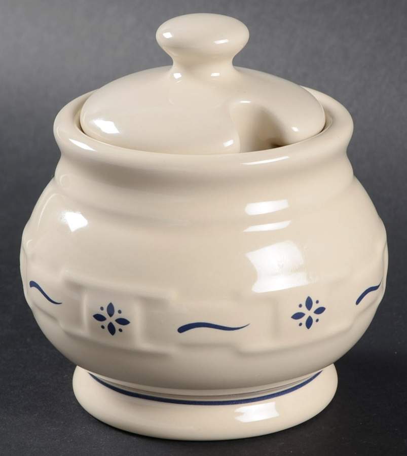 Woven Traditions Classic Blue Sugar Bowl & Lid by Longaberger-1