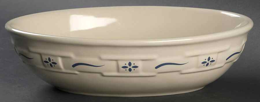 Woven Traditions Classic Blue 9" Oval Vegetable Bowl by Longaberger-1