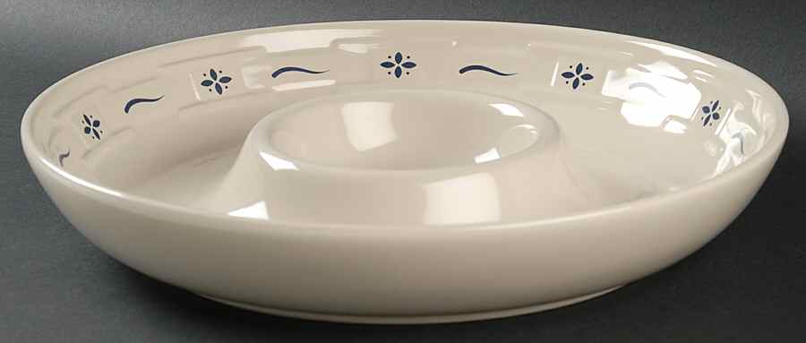 Woven Traditions Classic Blue 1 Piece Chip & Dip by Longaberger-1