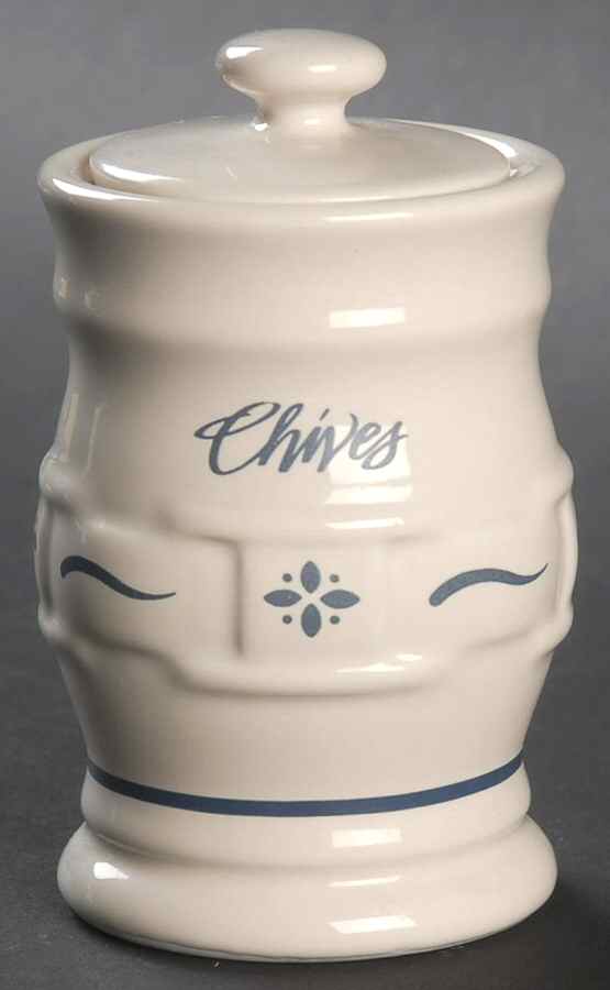 Woven Traditions Classic Blue Chives Spice Jar & Lid by Longaberger-1