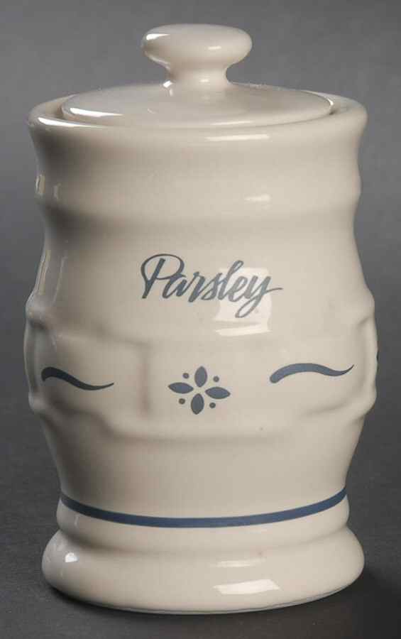 Woven Traditions Classic Blue Parsley Spice Jar & Lid by Longaberger-1