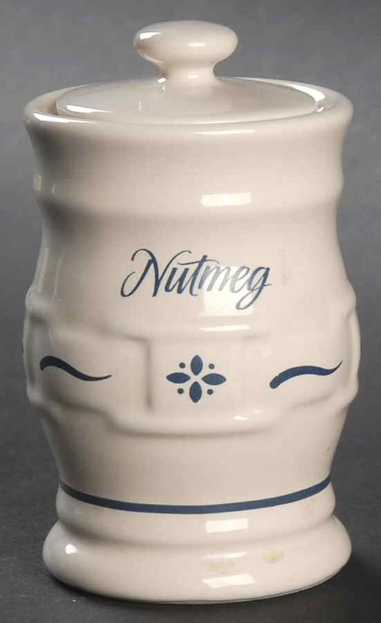 Woven Traditions Classic Blue Nutmeg Spice Jar & Lid by Longaberger-1
