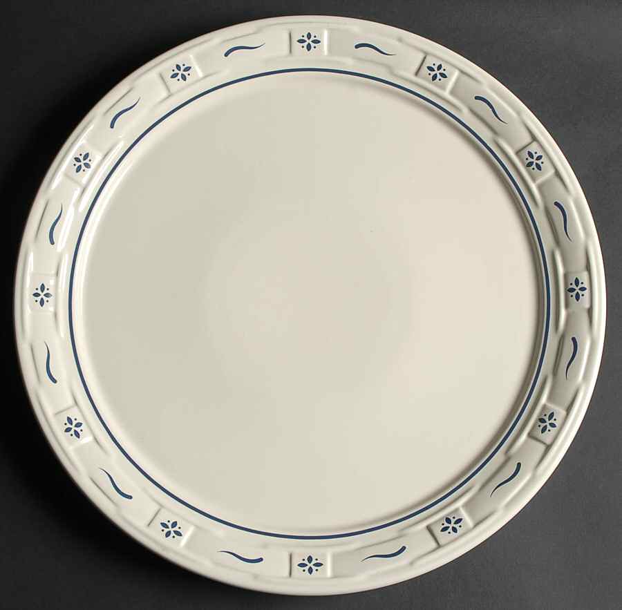 Woven Traditions Classic Blue 14" Chop Plate (Round Platter) by Longaberger-1