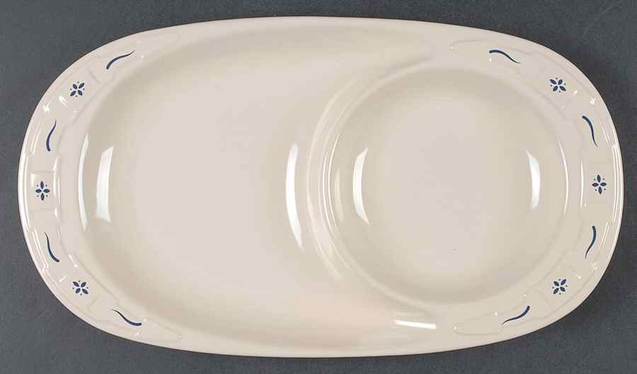 Woven Traditions Classic Blue Oval Snack Tray by Longaberger-1