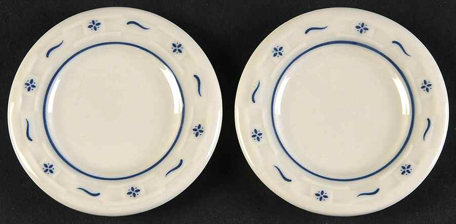 Woven Traditions Classic Blue (Set of 2) Miniature Plate by Longaberger-1