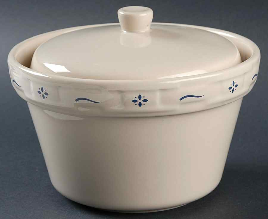 Woven Traditions Classic Blue 1 Qt Round Covered Casserole by Longaberger-1