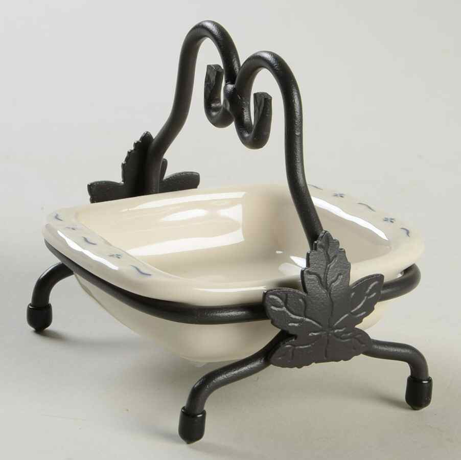 Woven Traditions Classic Blue 3" Miniature Square Baker W/ Metal Stand by Longaberger-1