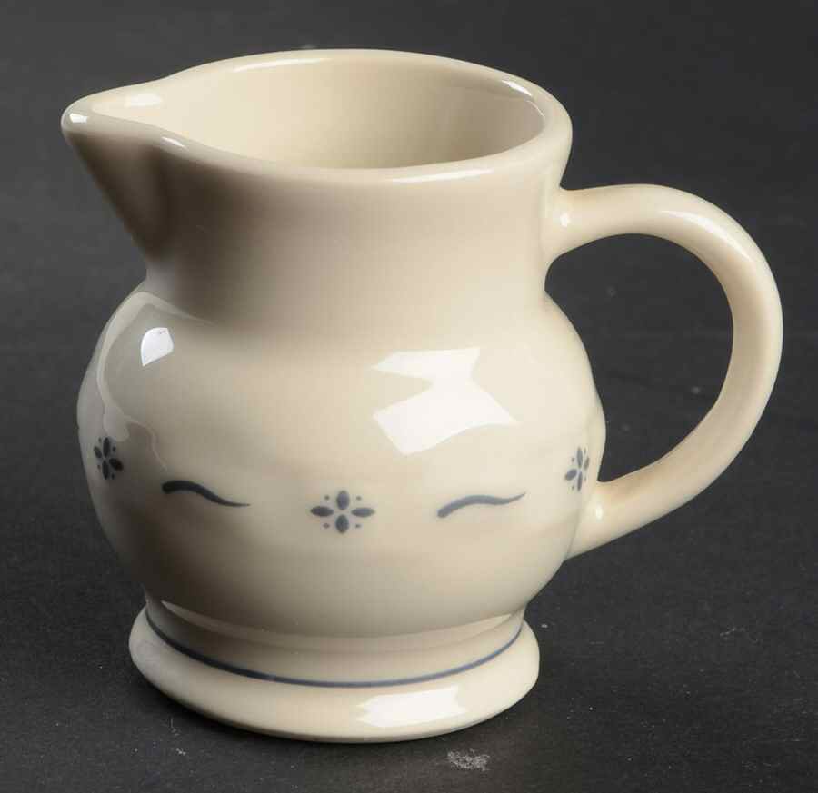 Woven Traditions Classic Blue Creamer-Miniature by Longaberger-1