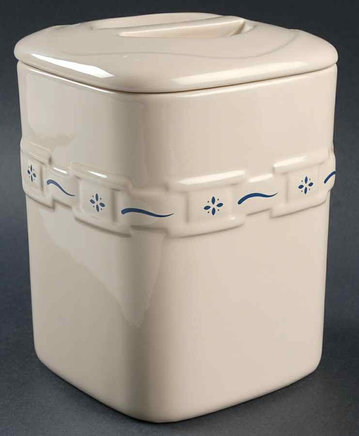 Woven Traditions Classic Blue Medium Square Canister & Lid by Longaberger-1