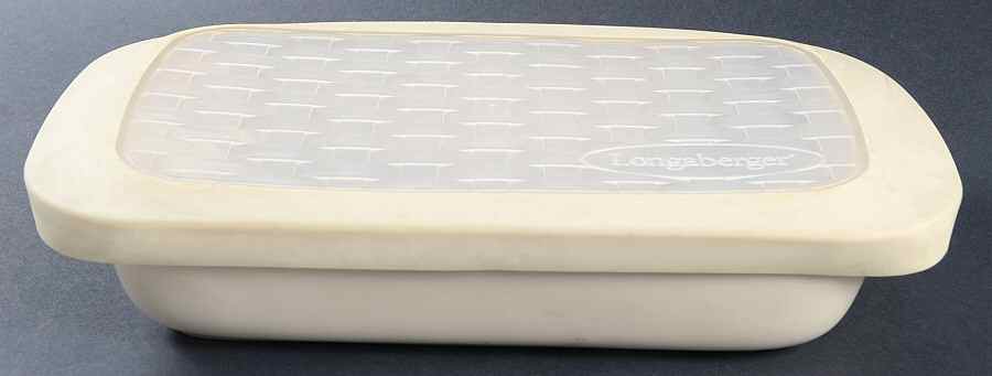 Woven Traditions Classic Blue 13" Rectangular Baker w/Plastic Lid by Longaberger-1