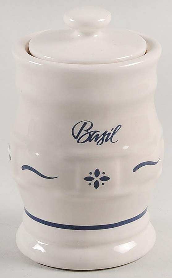 Woven Traditions Classic Blue Basil Spice Jar & Lid by Longaberger-1