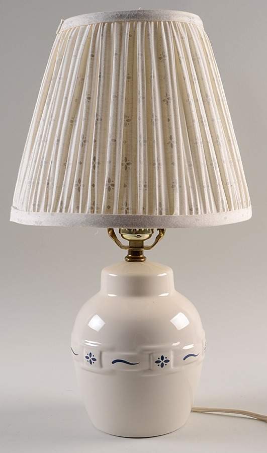 Woven Traditions Classic Blue 15" Electric Lamp & Shade by Longaberger-1