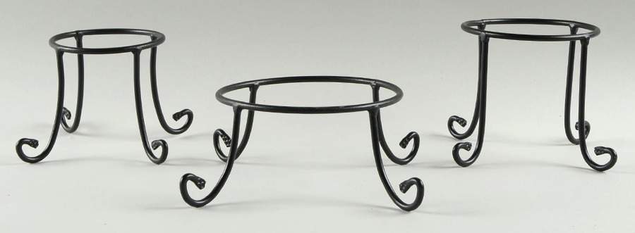 Woven Traditions Classic Blue (Set of 3) Metal Plate Stands by Longaberger-1