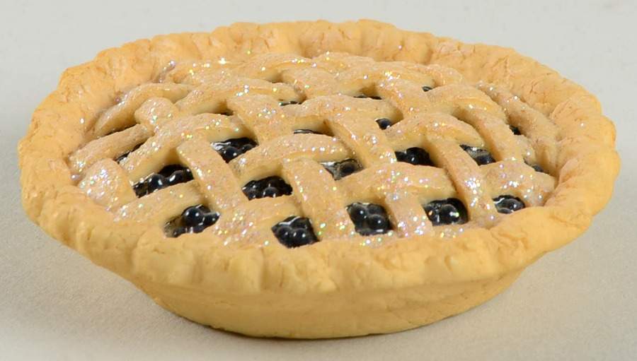 Woven Traditions Classic Blue Resin Miniature Pie by Longaberger-1
