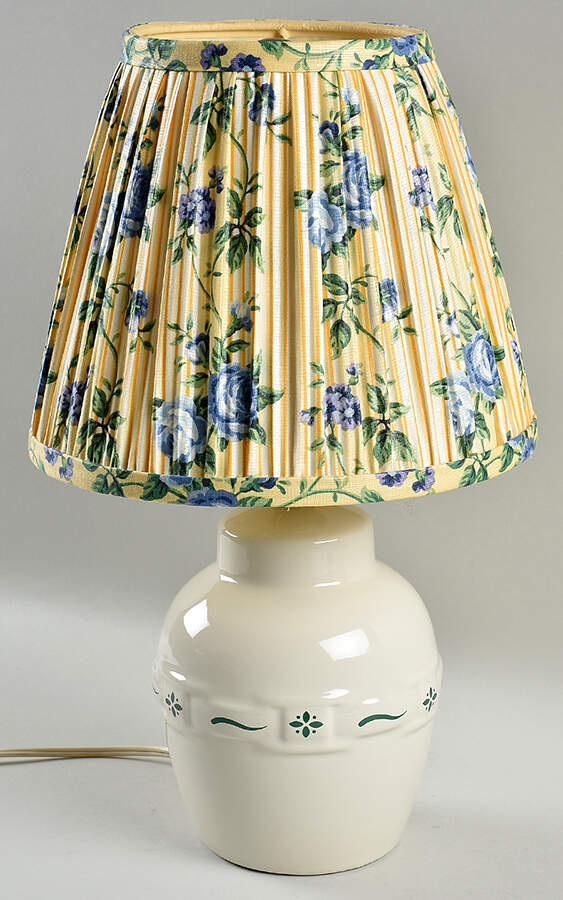 Woven Traditions Heritage Green 14" Electric Lamp & Shade by Longaberger-1