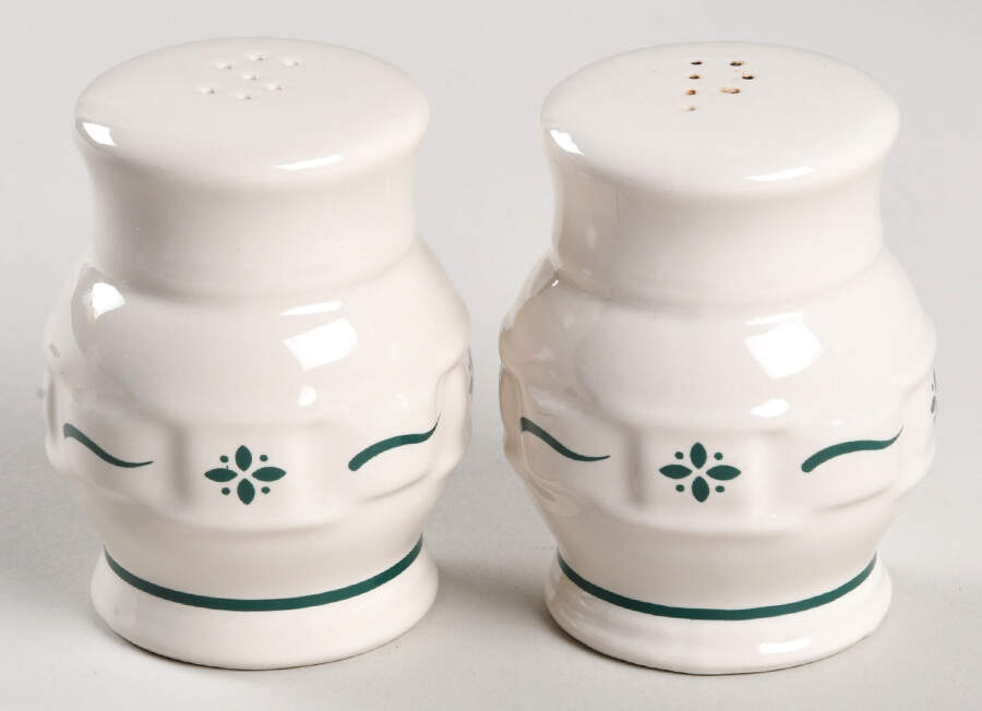Woven Traditions Heritage Green Salt & Pepper Set by Longaberger-1