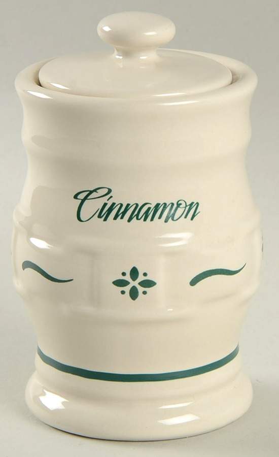 Woven Traditions Heritage Green Spice Jar Set Individual Jar & Lid by Longaberger-1