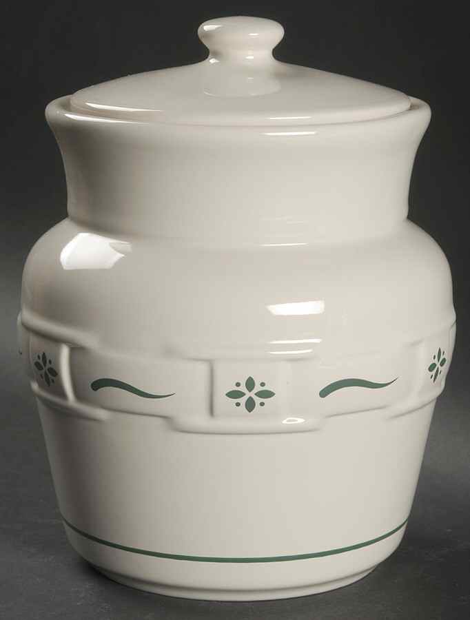 Woven Traditions Heritage Green Medium Canister & Lid by Longaberger-1