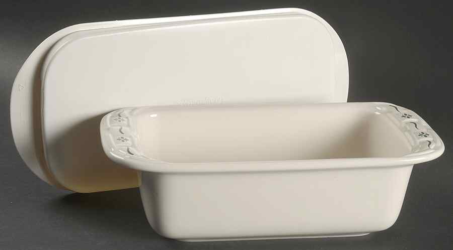 Woven Traditions Heritage Green Loaf Pan & Plastic Lid by Longaberger-1