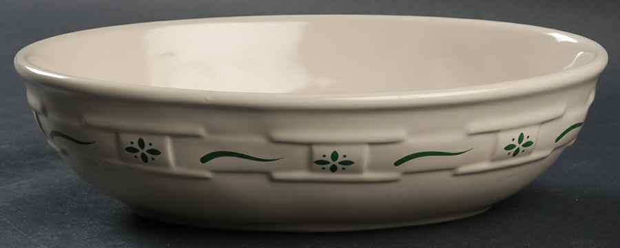 Woven Traditions Heritage Green 9" Oval Vegetable Bowl by Longaberger-1