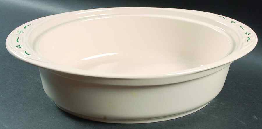 Woven Traditions Heritage Green 3 Qt Oval Covered Casserole No Lid by Longaberger-1