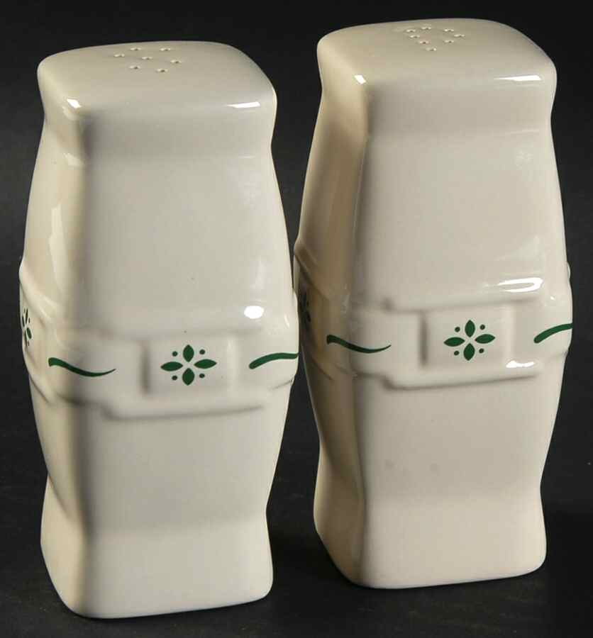 Woven Traditions Heritage Green Salt & Pepper Set by Longaberger-1