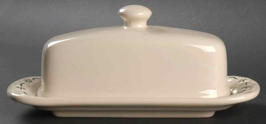 Woven Traditions Heritage Green 1/4 Lb Covered Butter by Longaberger-1