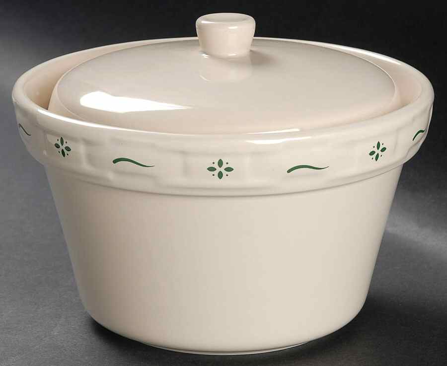 Woven Traditions Heritage Green 1 Qt Round Covered Casserole by Longaberger-1
