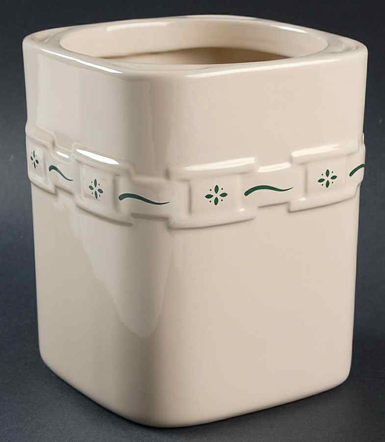 Woven Traditions Heritage Green Medium Square Canister No Lid by Longaberger-1