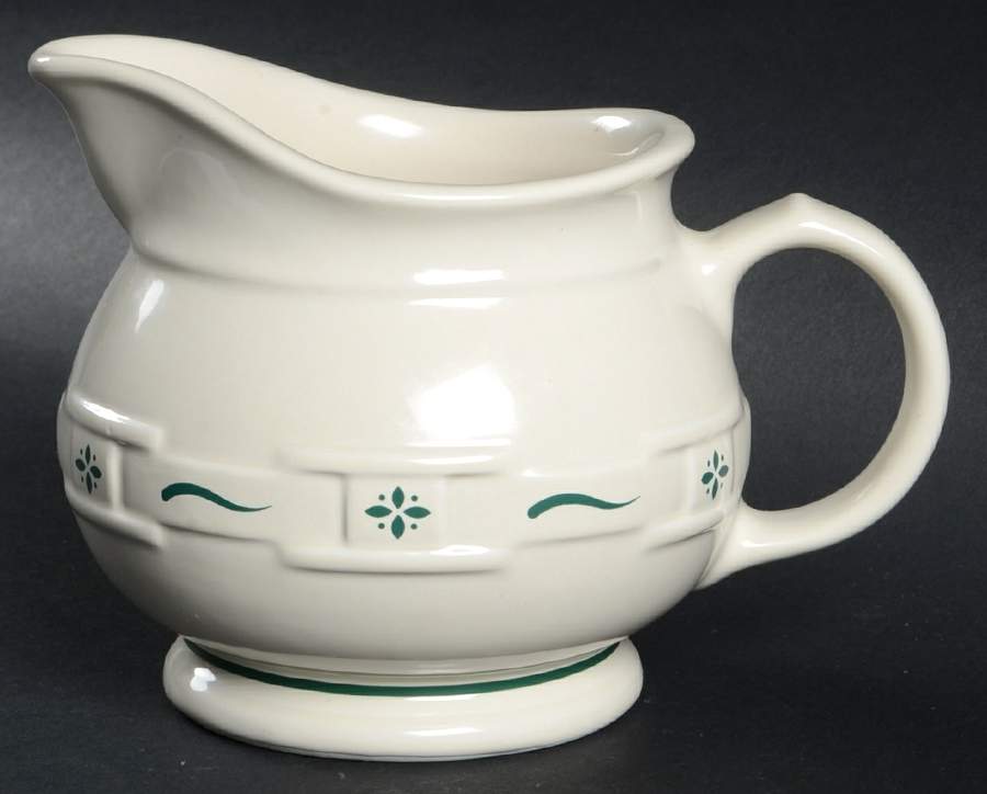Woven Traditions Heritage Green Gravy/Sauce Pitcher by Longaberger-1